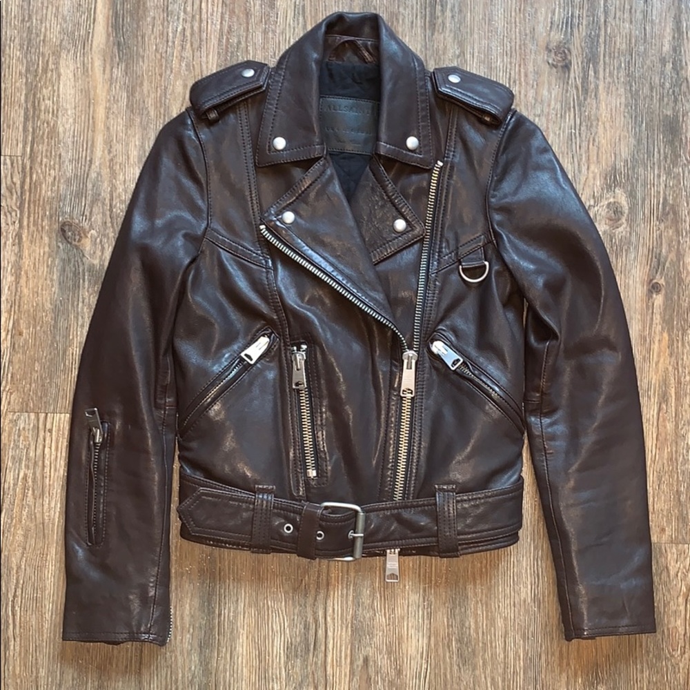 Allsaints leather biker jacket